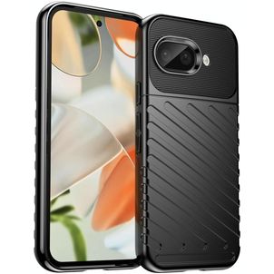 Mobigear Groove Housse Google Pixel 9a Etui en TPU Souple - Noir