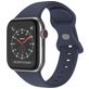 Mobigear Sport Dual Bracelet Silicone Apple Watch Fermeture à clou et passant - 49/46/45/44 mm - Dark Blue