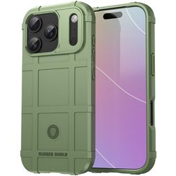 Mobigear Rugged Shield iPhone 18 Pro TPU souple Coque arrière Antichoc - Vert