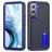 Mobigear Rugged Stand Samsung Galaxy S23 Plastique rigide Coque arrière Antichoc avec béquille - Bleu foncé