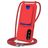 Mobigear Lanyard Card Samsung Galaxy A57 Coque avec cordon en Silicone et Porte-Cartes - Rouge