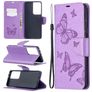Mobigear Butterfly Housse Samsung Galaxy S21 Ultra Etui Porte-Monnaie - Violet