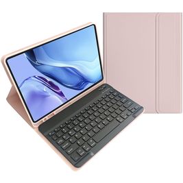 Mobigear Keys Coque iPad 11 (2025) Etui Clavier Bluetooth QWERTY + Porte-crayon - Rose