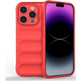 Mobigear Bumpy Coque iPhone 15 Pro Coque arrière en TPU Souple - Rouge