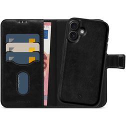 Mobilize MagSafe Gelly Wallet Housse iPhone 16 Plus MagSafe Etui avec Coque Détachable Porte-Monnaie - Noir