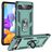 Mobigear Armor Ring Google Pixel 6a Plastique rigide Coque arrière Antichoc avec bague de maintien - Vert