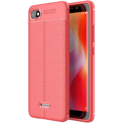 Mobigear Luxury Coque Xiaomi Redmi 6A Coque arrière en TPU Souple - Rouge
