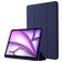 Mobigear Tri-Fold Gel Coque iPad Air 13 Pouces (2024) Etui en TPU,Similicuir + Porte-crayon - Dark Blue