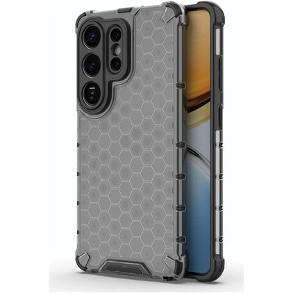 Mobigear Honeycomb Coque Samsung Galaxy S26 Ultra Coque arrière Rigide Anti-Chocs - Noir