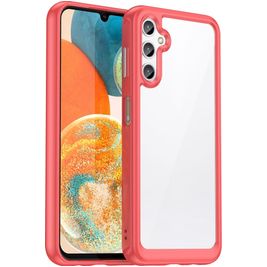 Mobigear Crystal Coque Samsung Galaxy A54 Coque arrière Rigide - Transparent / Rouge Mobigear Crystal Coque Samsung Galaxy A54 Coque arrière Rigide - Transparent / Rouge