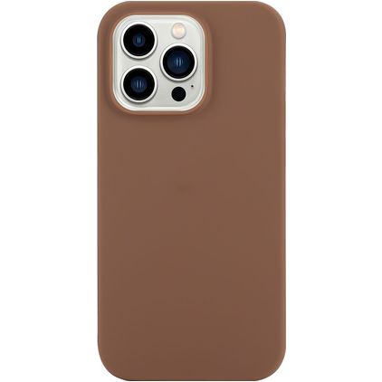 Mobigear Colors Coque iPhone 14 Pro Max Coque arrière en TPU Souple - Marron