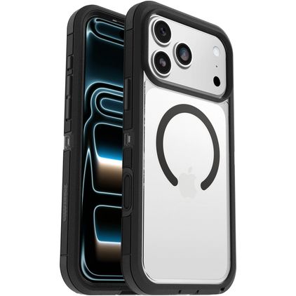 OtterBox Defender Pro XT iPhone 18 Pro Max MagSafe Plastique rigide Coque arrière Antichoc - Transparent / Noir