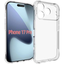 Mobigear Cushion Coque Transparente iPhone 17 Pro Coque arrière en TPU Souple - Transparent