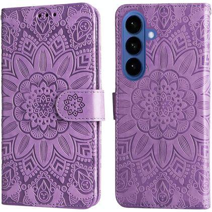 Mobigear Sunflower Housse Samsung Galaxy S26 Plus Etui Porte-Monnaie - Violet