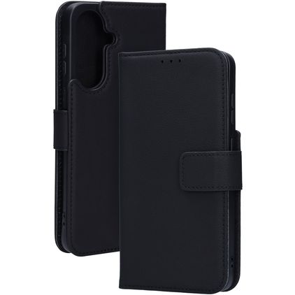 Mobiparts Wallet Housse Samsung Galaxy A37 Etui en Cuir Véritable Porte-Monnaie - Noir