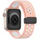 Mobigear Sport Plus Mag Bracelet Silicone Apple Watch Fermeture magnétique - 42/41/40/38 mm - Blanc / Rose
