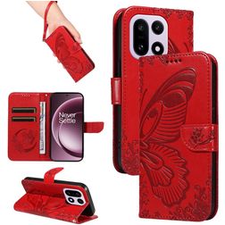 Mobigear Butterfly Housse OnePlus 15 Etui Porte-Monnaie - Rouge
