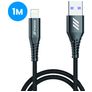Mobigear Nylon - Câble USB-A vers Apple Lightning 1 mètre - Noir