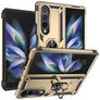 Mobigear Armor Ring Coque Samsung Galaxy Z Fold 4 Coque arrière Rigide Anti-Chocs avec Anneau-Support - Or