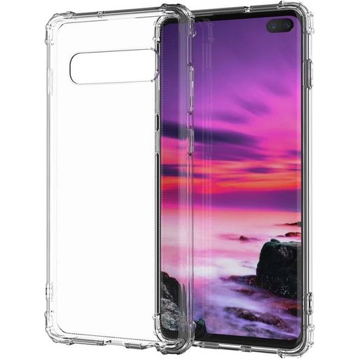 Mobigear Cushion Coque Transparente Samsung Galaxy S10 Plus Coque arrière en TPU Souple Anti-Chocs - Transparent