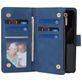 Mobigear Zipper Housse iPhone 12 Mini Etui Porte-Monnaie - Bleu