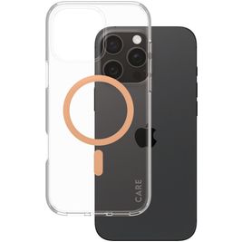 CARE by PanzerGlass Flagship Coque iPhone 16 Pro Max MagSafe Coque arrière Rigide - Peachy