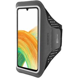 Mobiparts Comfort Fit Brassard Téléphone Samsung Galaxy A33 Brassard Coque de Sport en Neoprène - Noir