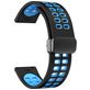 Mobigear Sport Plus Mag Bracelet Silicone Smartwatch Fermeture magnétique - Connexion universelle de 22 mm - Noir / Bleu