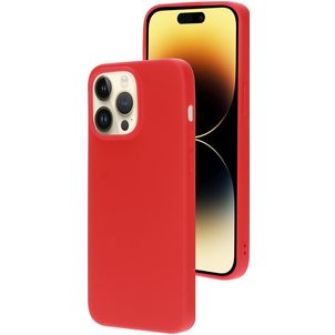 Mobiparts Coque iPhone 14 Pro Max Coque arrière en Silicone - Scarlet Red