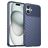 Mobigear Groove Coque iPhone 16 Plus Coque arrière en TPU Souple - Bleu