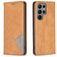 Mobigear Rhombus Slim Housse Samsung Galaxy S25 Ultra Etui - Cognac