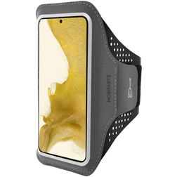 Mobiparts Comfort Fit Brassard Téléphone Samsung Galaxy S22 Plus Brassard Coque de Sport en Neoprène - Noir