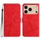 Mobigear Stitch Housse iPhone 17 Pro Etui Porte-Monnaie - Rouge
