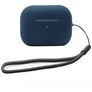 Mobigear Lanyard Coque Apple AirPods Pro 2 Coque en Silicone Souple - Dark Blue