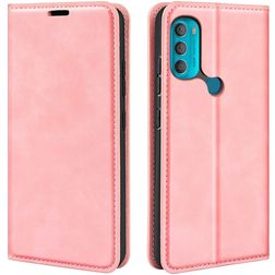 Mobigear Retro Slim Housse Motorola Moto G71 5G Etui Porte-Monnaie - Rose