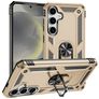Mobigear Armor ring Coque Samsung Galaxy S25 Coque arrière Rigide Anti-Chocs avec Anneau-Support - Or