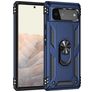 Mobigear Armor Ring Coque Google Pixel 6 Coque arrière Rigide Anti-Chocs avec Anneau-Support - Bleu
