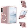 Mobigear 360 Rotating Ring Coque Samsung Galaxy Z Fold 8 Ultra MagSafe Coque arrière Rigide avec Anneau-Support - Rose