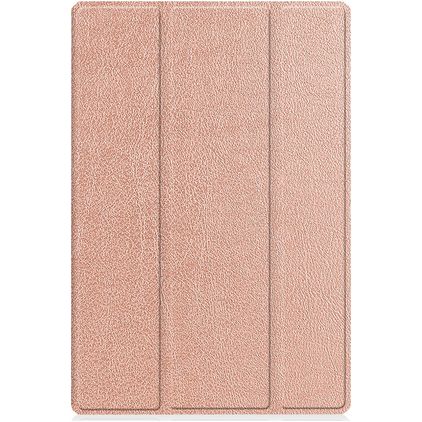 Mobigear Tri-Fold Gel Coque Samsung Galaxy Tab A8 10.5 (2021) Etui en TPU,Similicuir - Rose doré