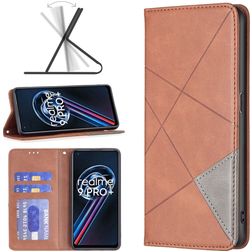 Mobigear Rhombus Slim Housse Realme 9 Pro Plus Etui - Marron