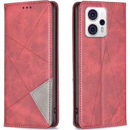 Mobigear Rhombus Slim Housse Motorola Moto G13 Etui - Rouge