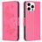 Mobigear Butterfly Housse iPhone 16 Pro Etui Porte-Monnaie - Rouge