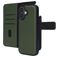 Mobiparts Housse iPhone 17 Etui avec Coque Détachable en Cuir Véritable Porte-Monnaie - Vert