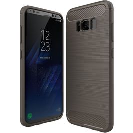Mobigear Brushed Slim Coque Samsung Galaxy S8 Coque arrière en TPU Souple - Gris Mobigear Brushed Slim Coque Samsung Galaxy S8 Coque arrière en TPU Souple - Gris