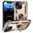 Mobigear Armor Ring Coque iPhone 15 Plus Coque arrière Rigide Anti-Chocs avec Anneau-Support - Or