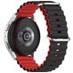 Mobigear Ocean Bracelet Silicone Smartwatch Fermeture boucle ardillon - Connexion universelle de 22 mm - Noir / Rouge