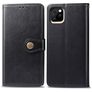 Mobigear Snap Button iPhone 11 Étui Portefeuille - Noir
