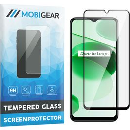 Mobigear Premium Realme C35 Verre trempé Protection d'écran - Compatible Coque - Noir