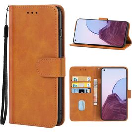 Mobigear Wallet Housse OPPO Reno 7 Lite Etui Porte-Monnaie - Marron