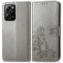 Mobigear Clover Housse POCO X5 Pro Etui Porte-Monnaie - Gris